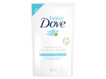 Jabón Liquido Dove Baby Repuesto Hidratación Enriquecida x180ml