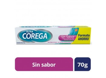 Crema Adhesiva Ultra Corega Sin Sabor x70gr