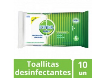 Toallas Húmedas Antibacterial Espadol x10un