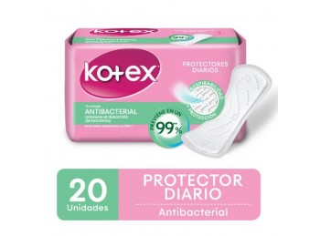 Protectores Diarios Kotex Antibacterial x20un
