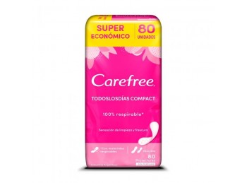 Protectores Diarios Carefree Compact Sin Perfume x80un