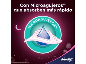 TOALLITAS FEMENINAS ULTRA NOCTURNA C/ALAS 7U