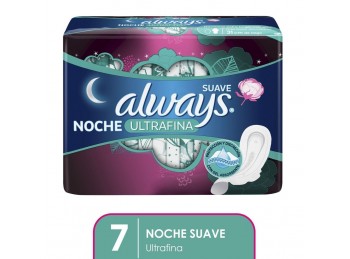 TOALLITAS FEMENINAS ULTRA NOCTURNA C/ALAS 7U