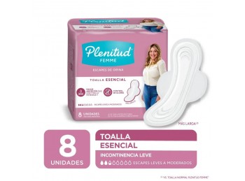 Toalla para Incontinencia Plenitud Femme Esencial Larga x8un