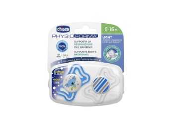 Chicco Physio Light Chupete Luminoso 6-16m X2