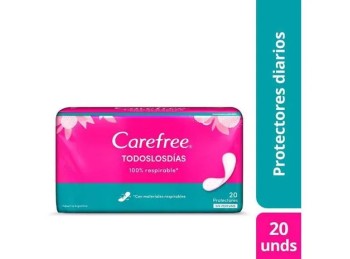 Protectores Diarios Carefree Tld s/perfume x20 Uni