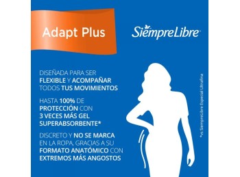 Toallas Femeninas Siempre Libre Fit Con Alas x16un