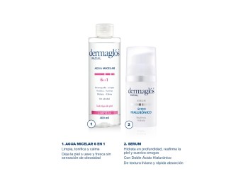 Kit Facial Dermaglós Agua Micelar + Serum