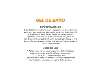 Gel de baño Aveno Bebes y Niños x 250gr