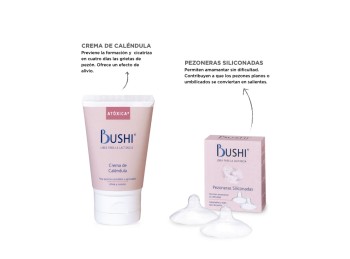 Kit Bushi para madres Crema 50g y Pezoneras x2