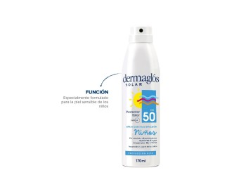 Protector Solar Niños Dermaglós FPS50 Spray Continuo x170ml