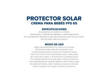Protector Solar Bebés Dermaglós FPS65 Crema x50g