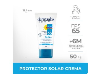 Protector Solar Bebés Dermaglós FPS65 Crema x50g