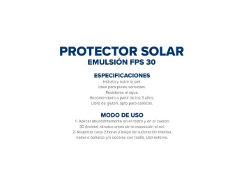 Protector Solar Dermaglós FPS30 Emulsión x250ml