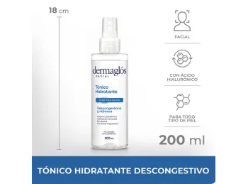 Tonico Facial Dermaglos Hidratante Spray x200ml