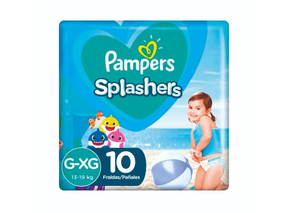 Pañales de Agua Splashers G - XG 10 Unidades