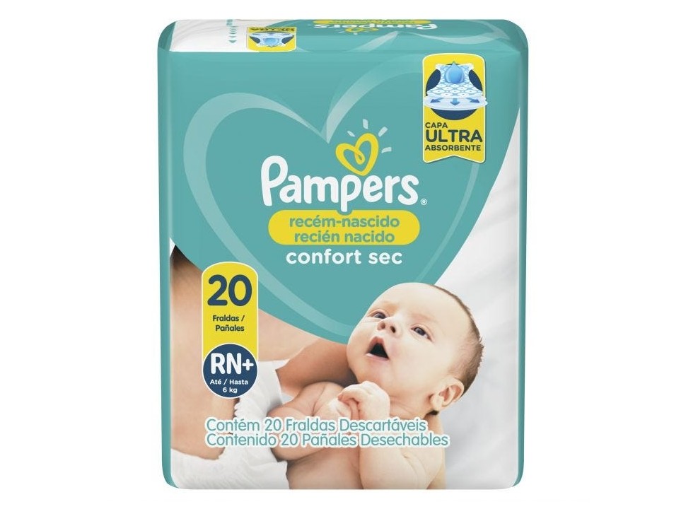 Pañales Recién Nacido Premium Care Pampers 20 Unidades